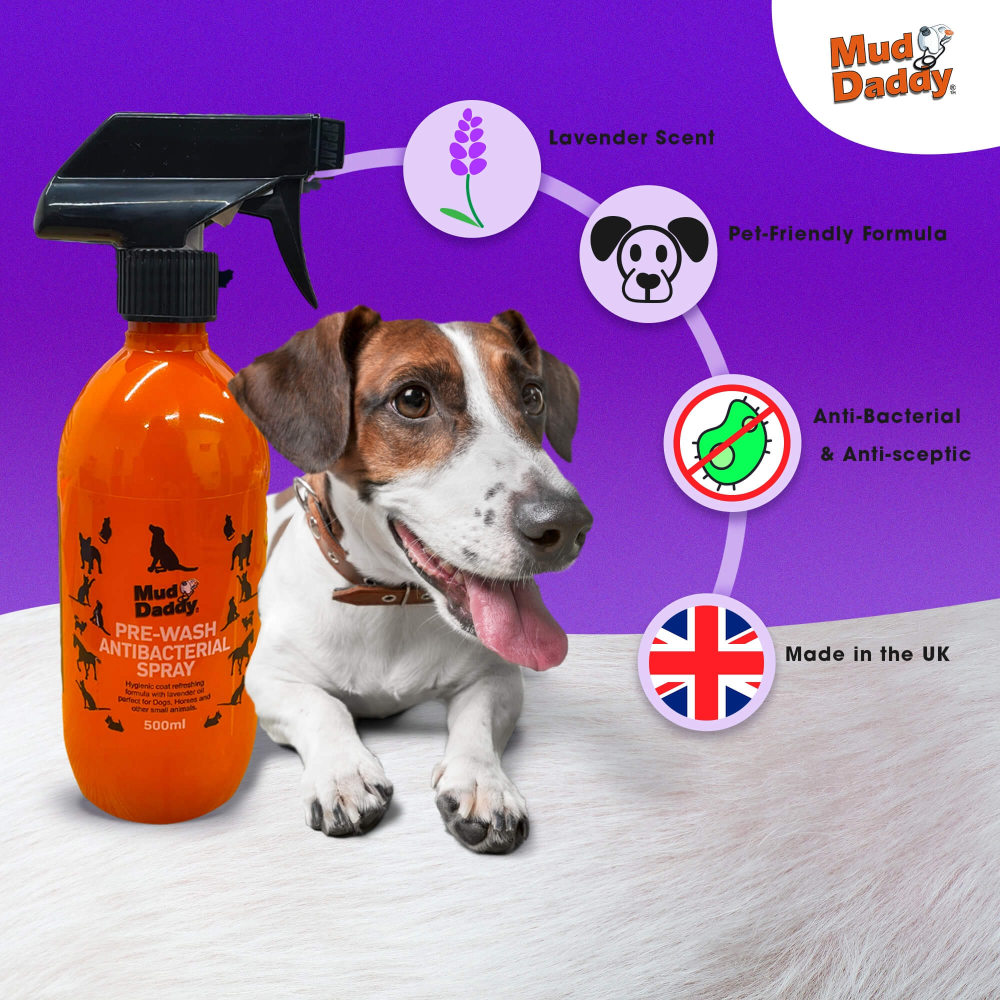 Mud Daddy Hygienic Prewash antibacterial sprayer muddaddy