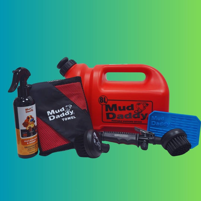 Mud Daddy® 5L or 8L Starter Bundle | Original | Portable Pet Washing Device | Muddy Walks | Grooming